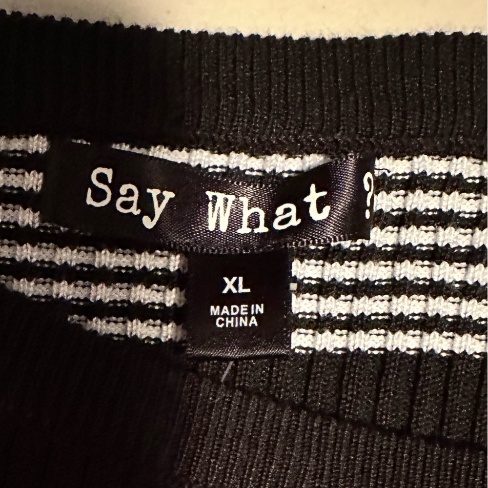 NWT Say What black and white striped sweater dress size extra large - Picture 5 of 7